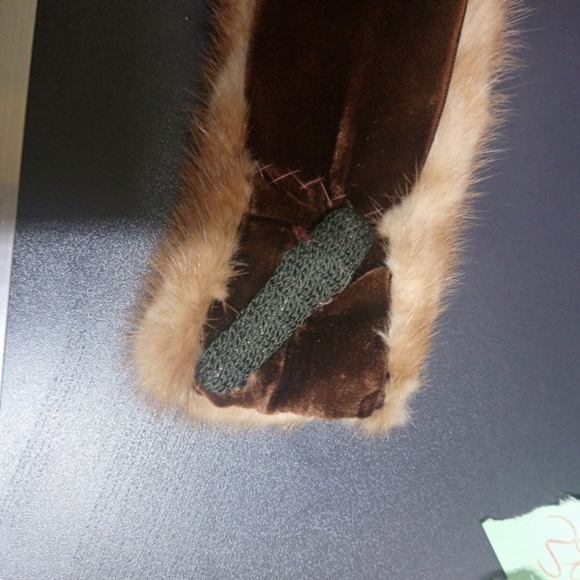 SOLD Vintage 40s Mink Wrap Stole Brown 4 Pelts EUC - Picture 7 of 8